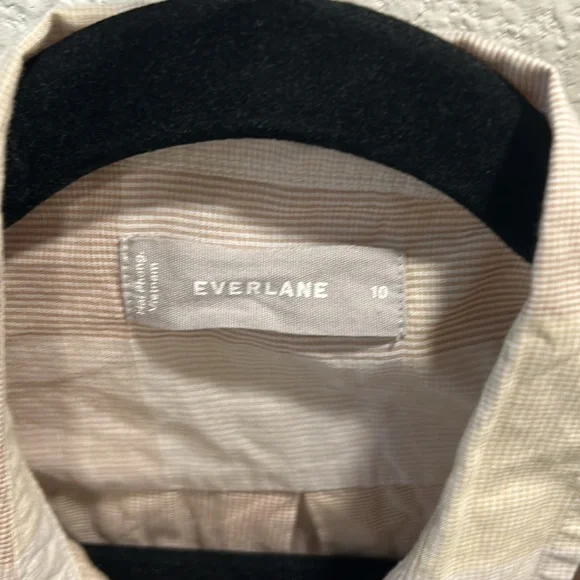 Everlane The Relaxed Air Button Front Shirt Toffee Plaid Size 10 - Picture 4 of 6